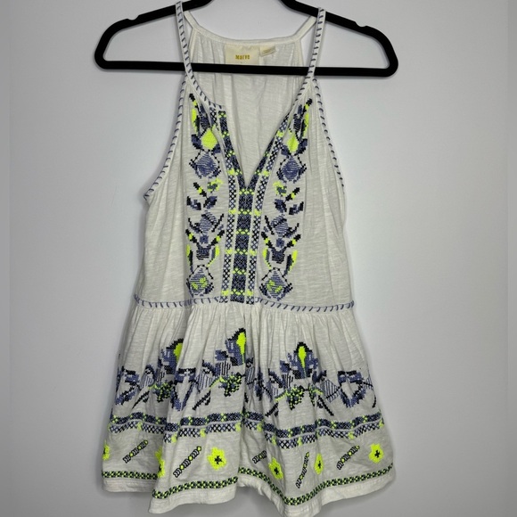 Anthropologie Maeve boho embroidery halter neck tank size small - Picture 1 of 6